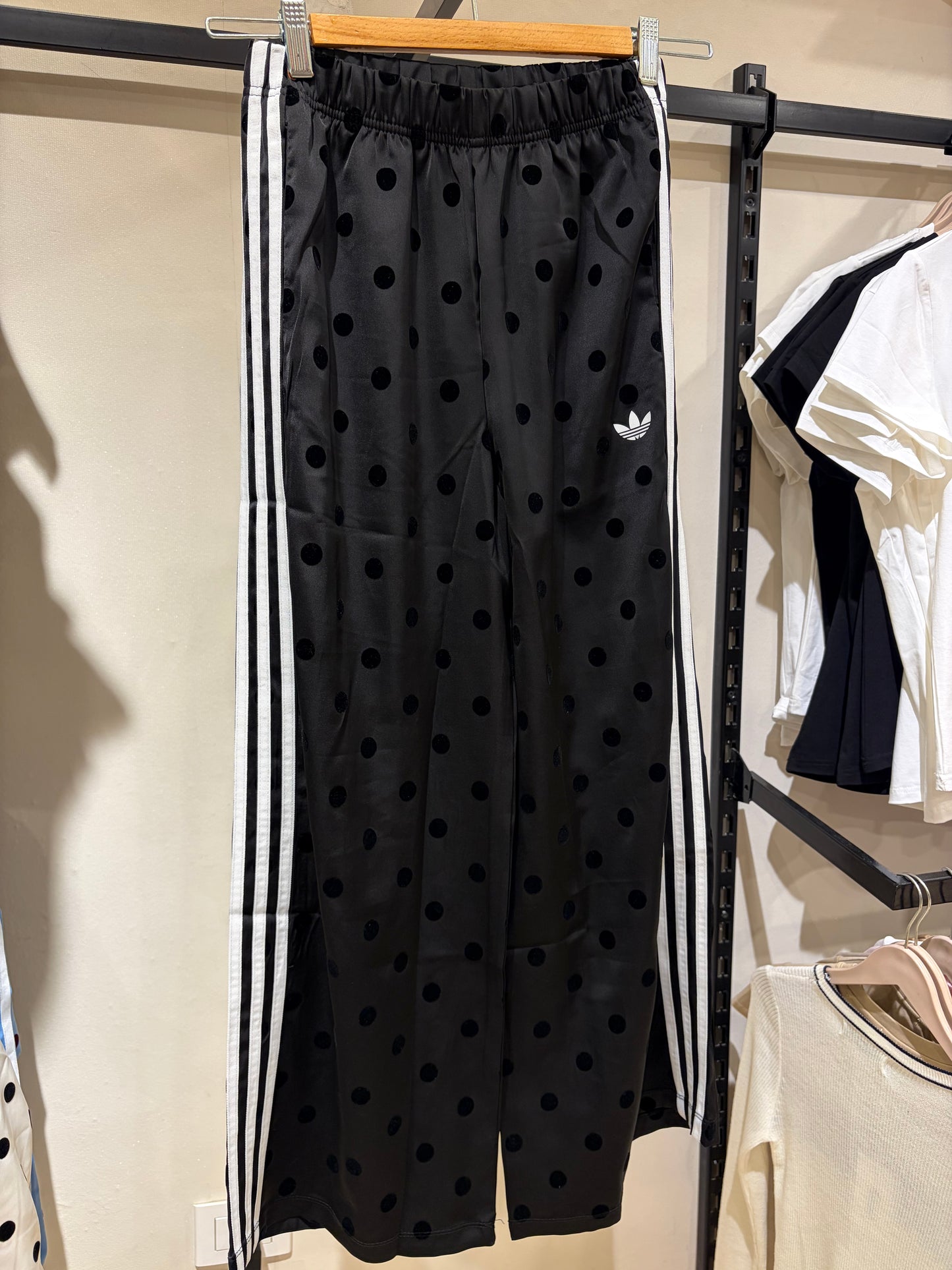 A D I D A S Satin Polka Dots Wide Leg Pants