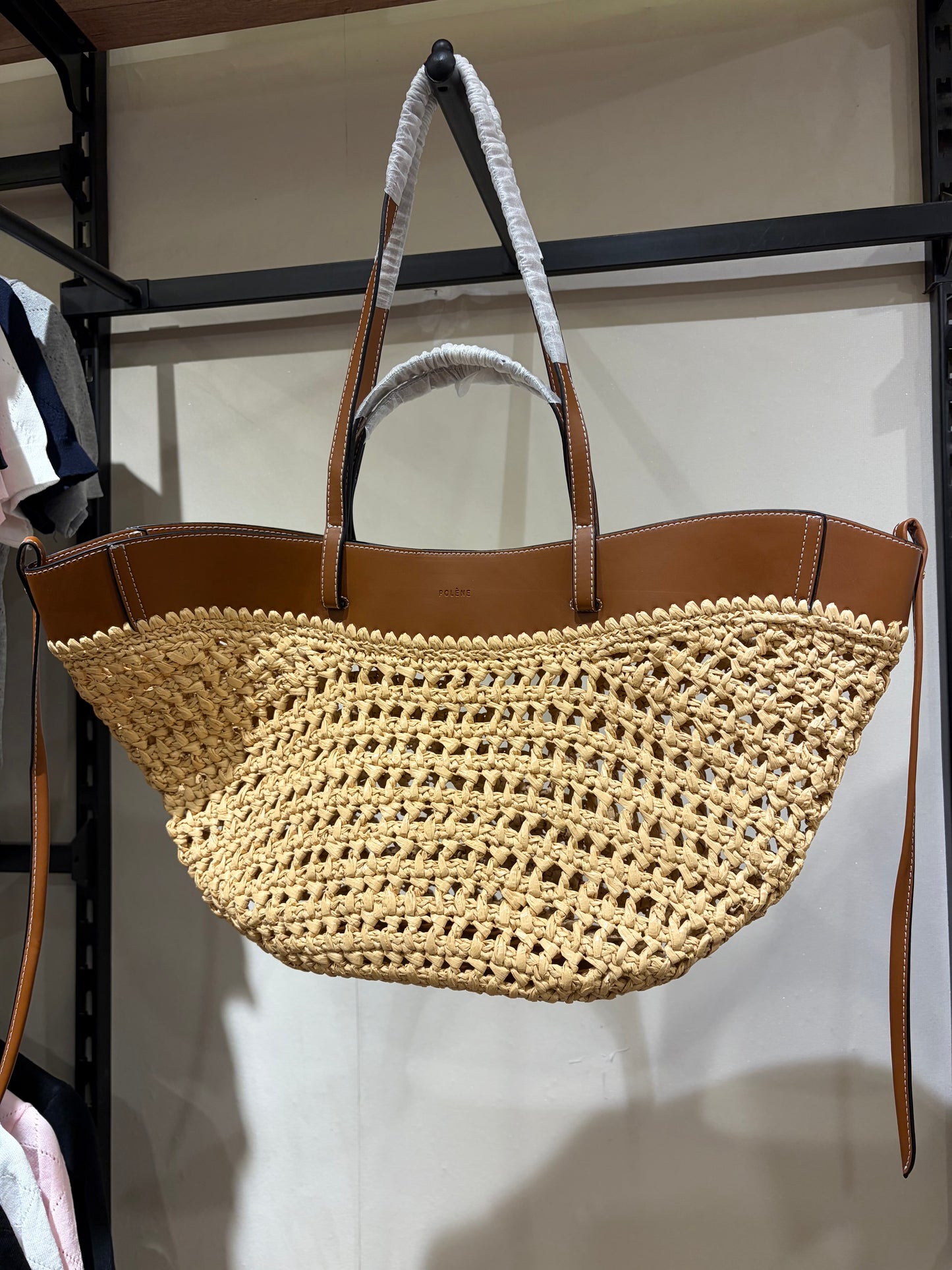 P O L È N E Cyme Raffia Large Tote Bag