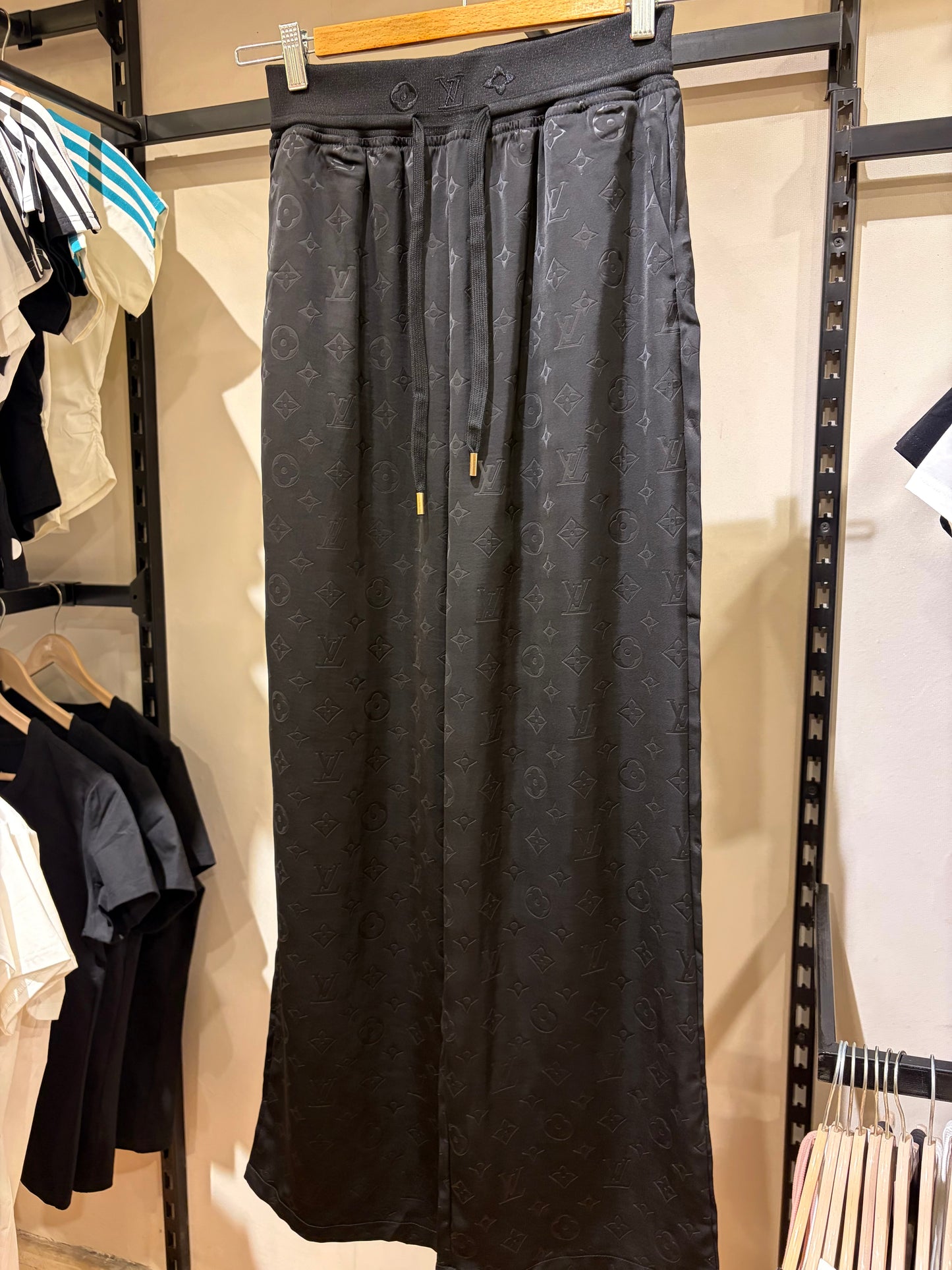 L V Monogram Satin Pants