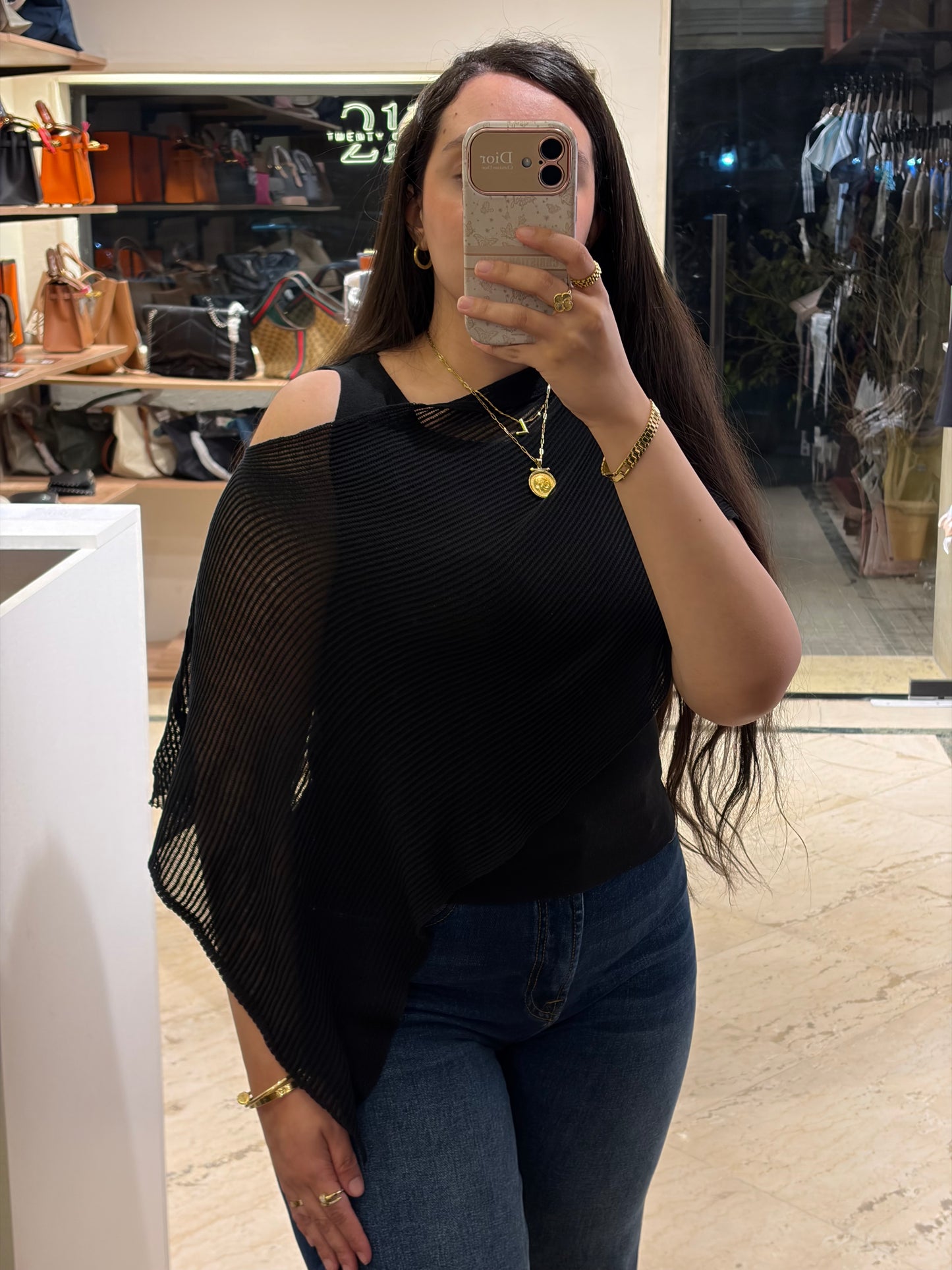 Knit Shawl With Top (2 Pieces)