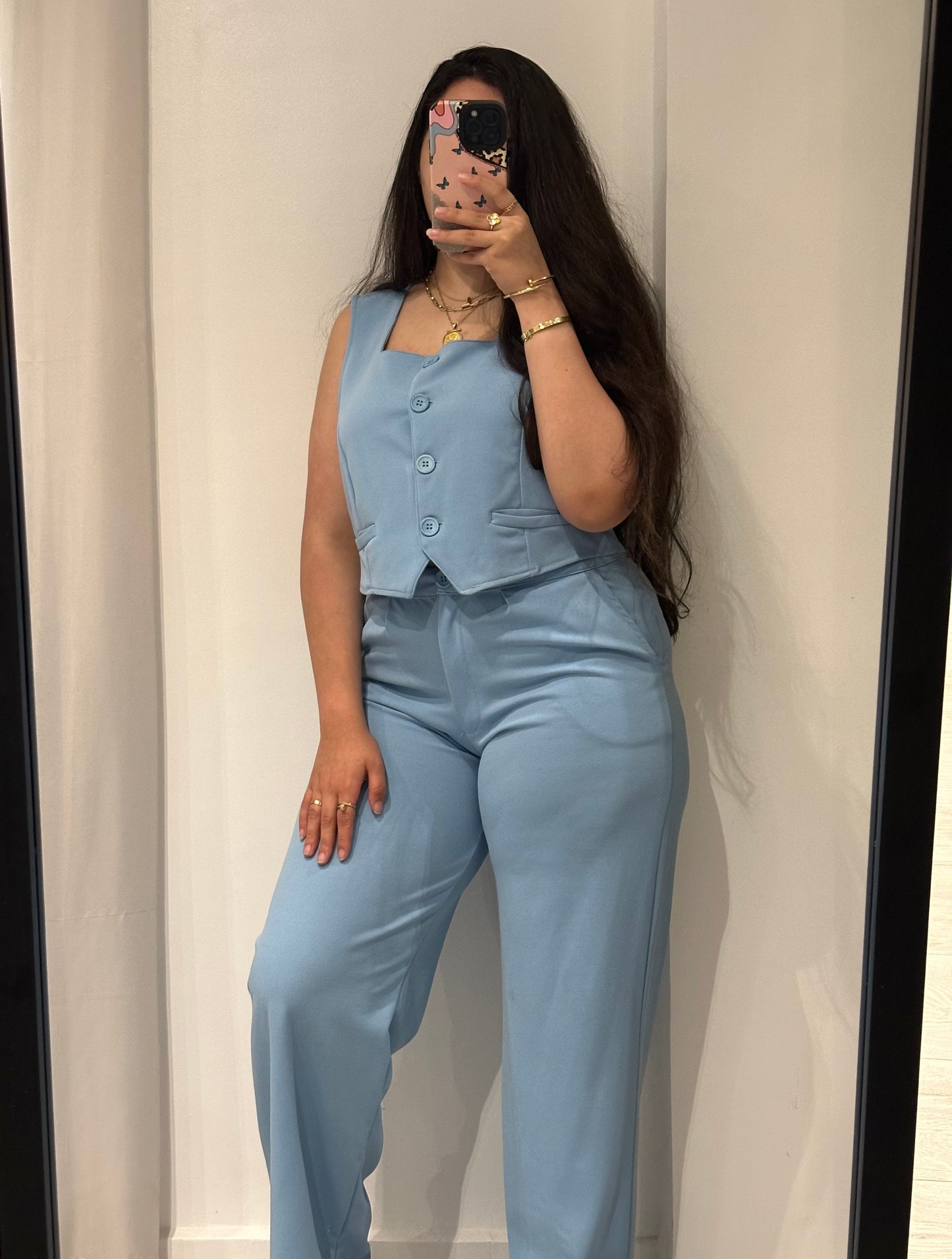 Squared Vest & Pants Set