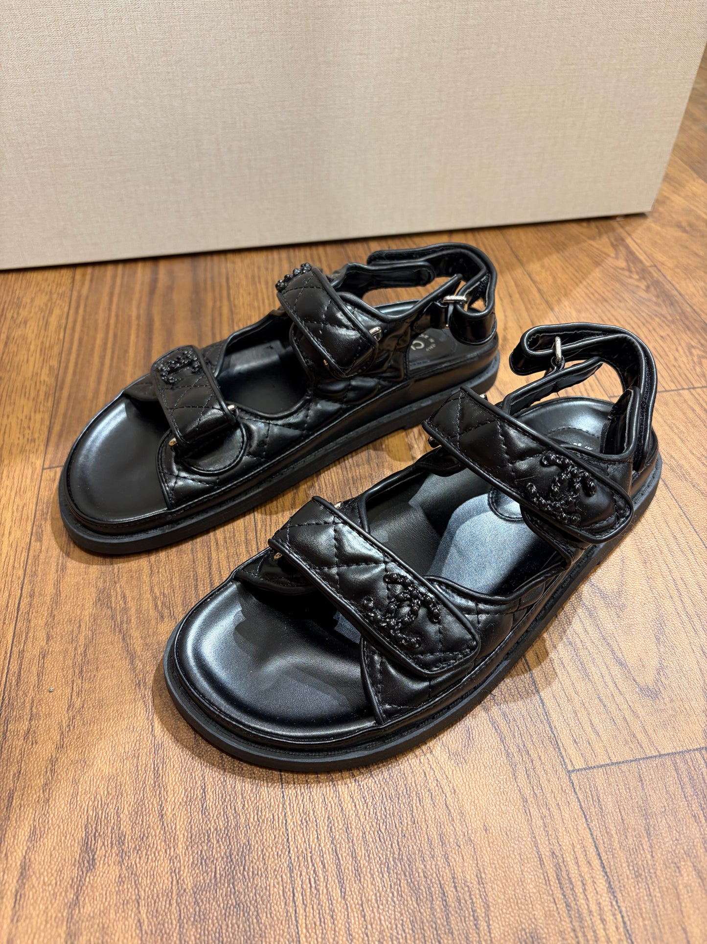 C H A N E L Leather Sandals