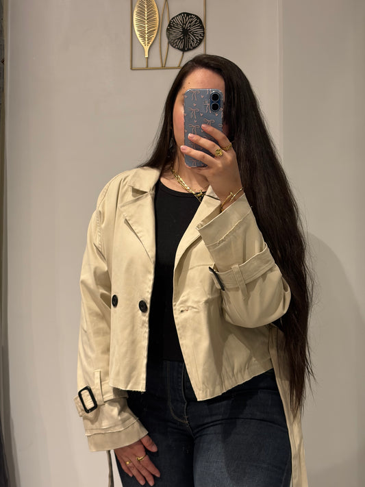 Cropped Trench Jacket