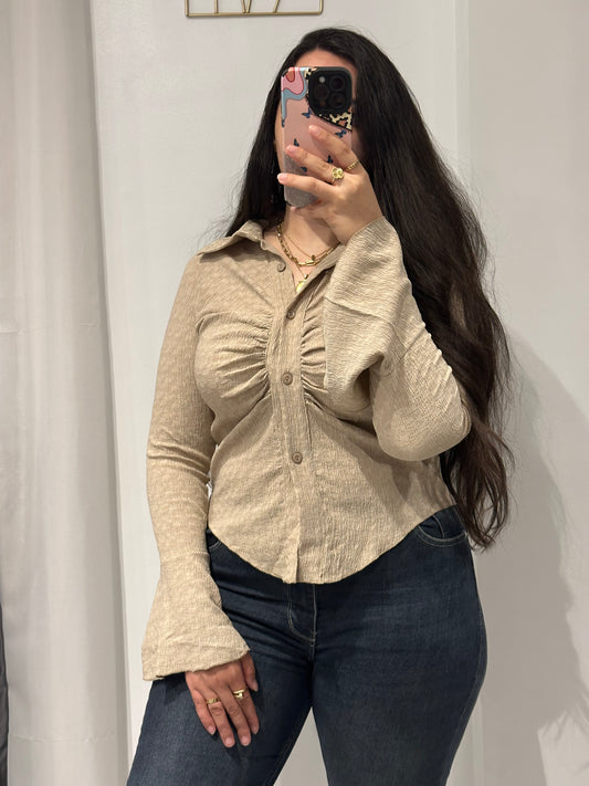 Ruched Button Top