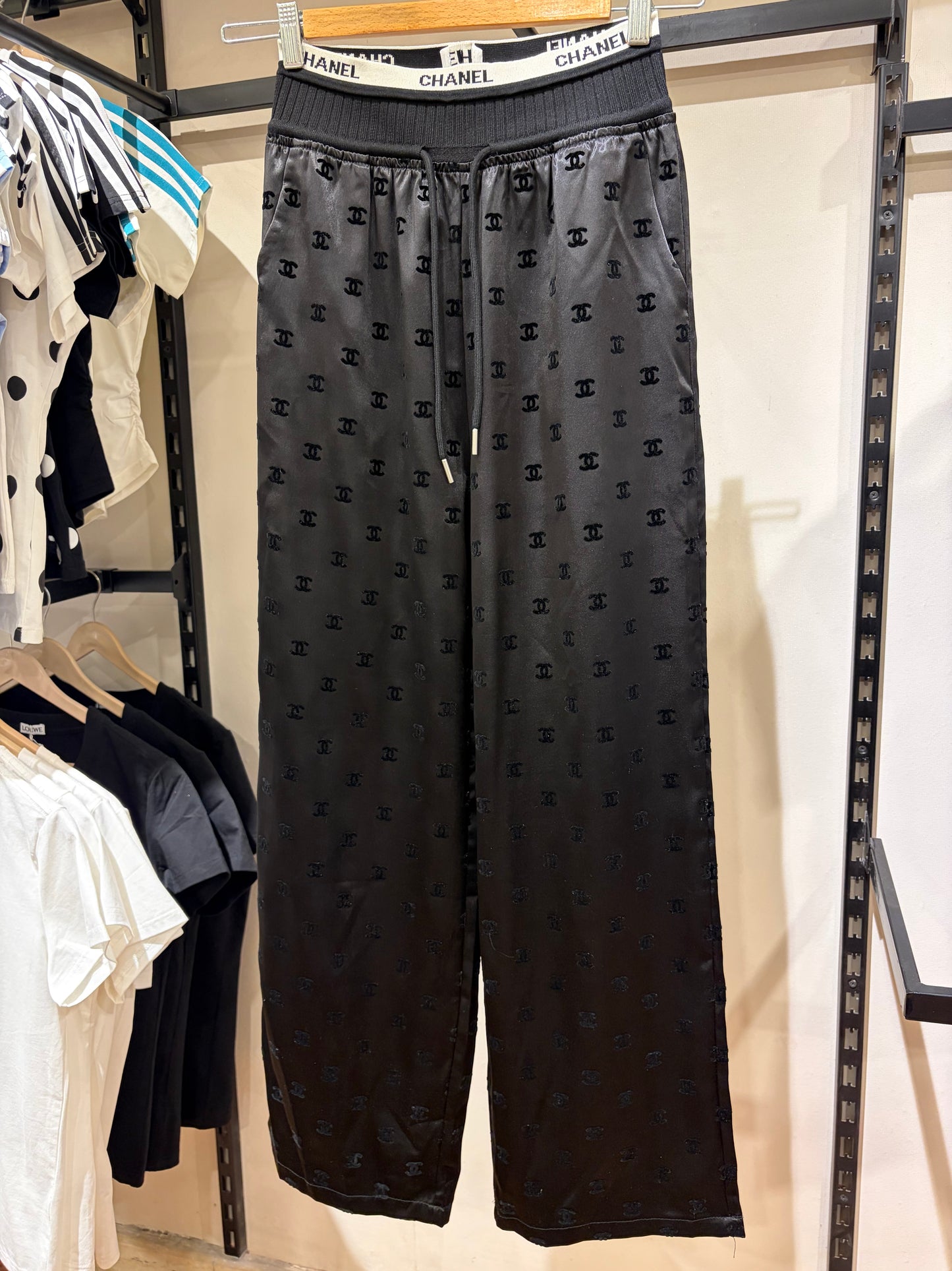 C H A N E L Monogram Satin Pants