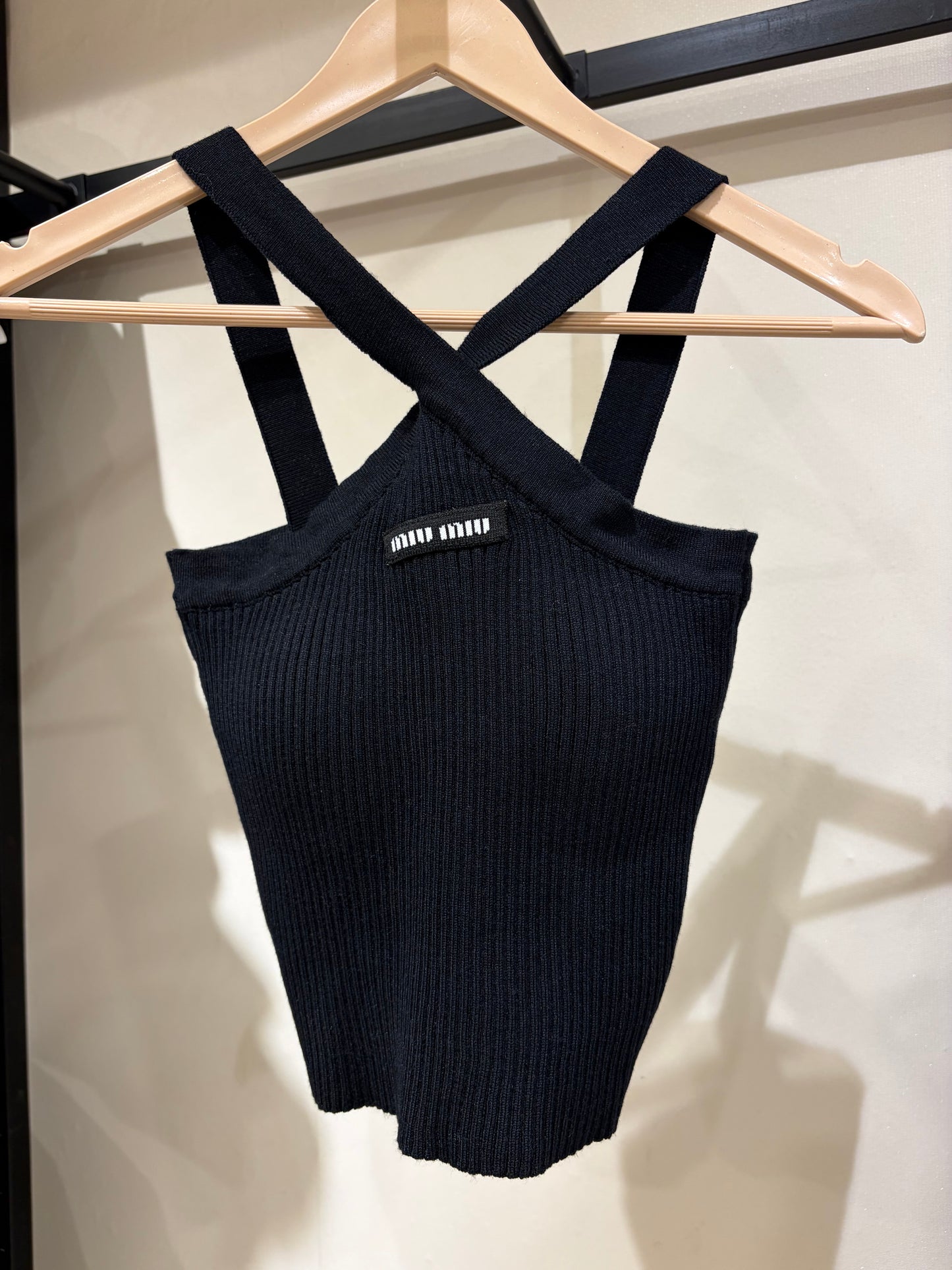 M I U M I U Padded Cropped Top