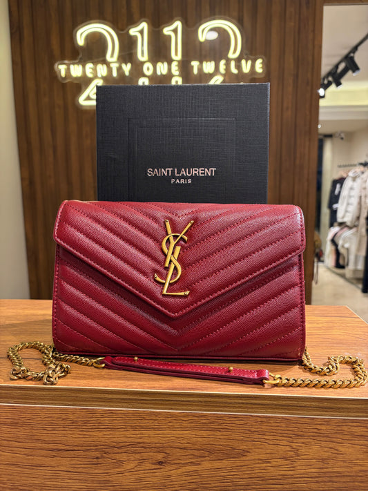 Y S L Cassandre Envelope Chain Clutch 22.5