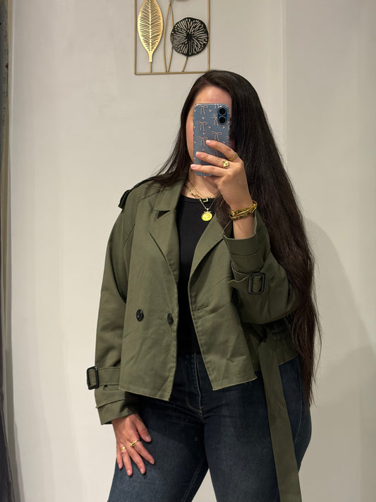 Cropped Trench Jacket