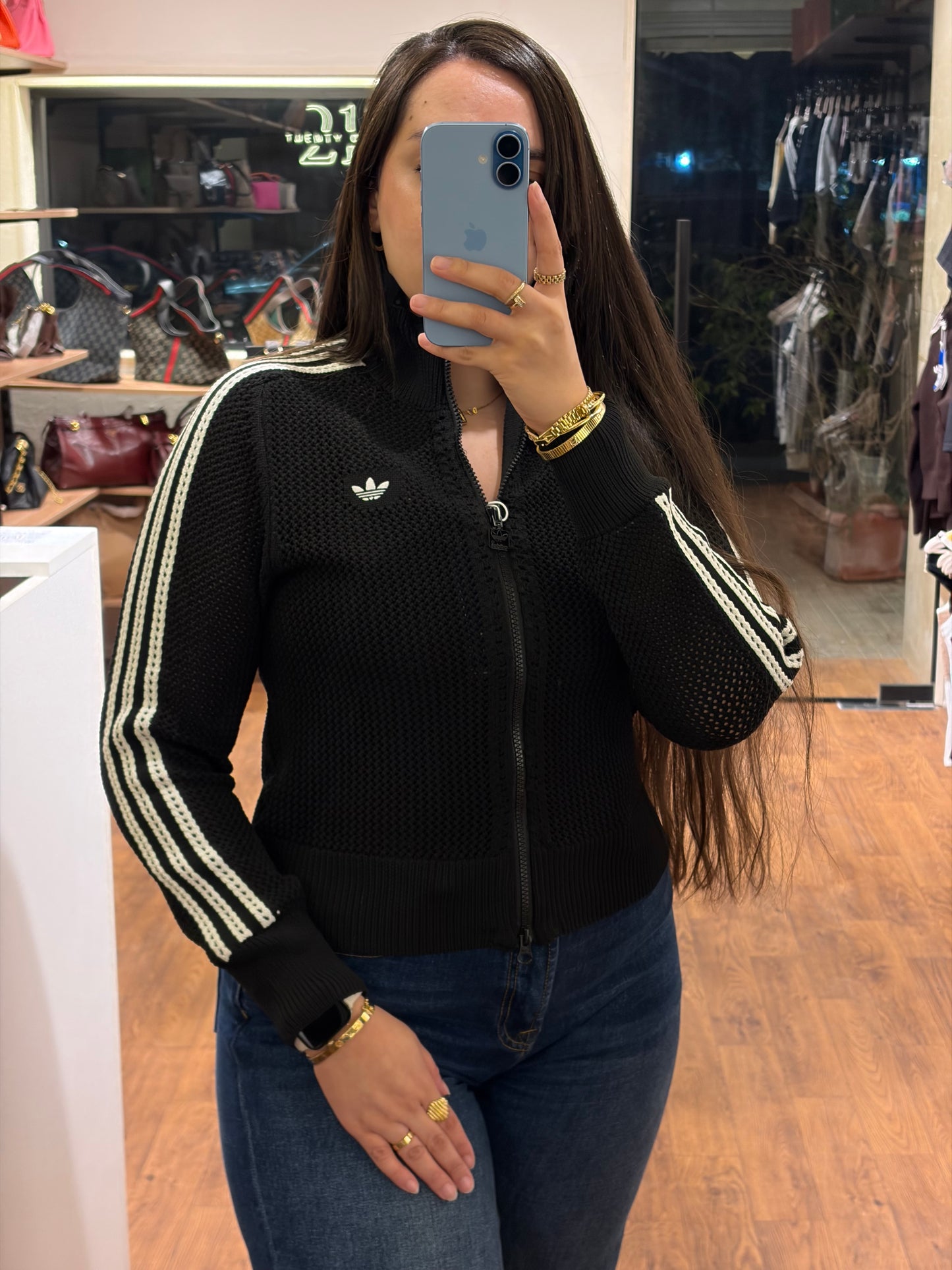 A D I D A S Knitted Crochet Firebird Track Top