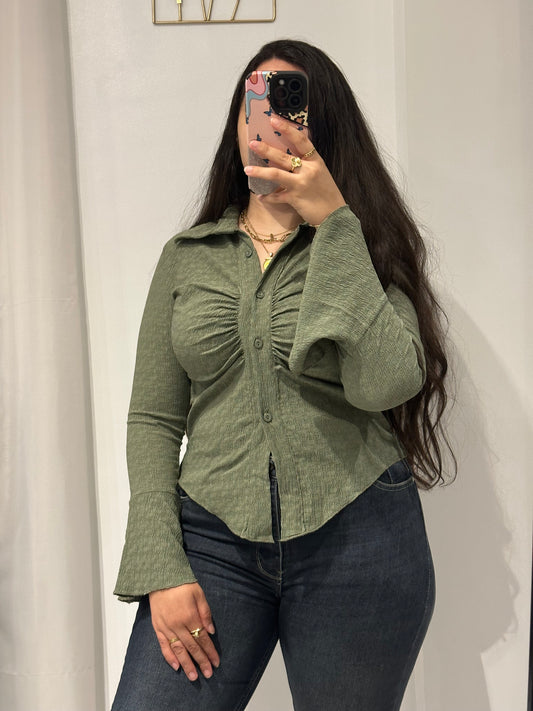 Ruched Button Top