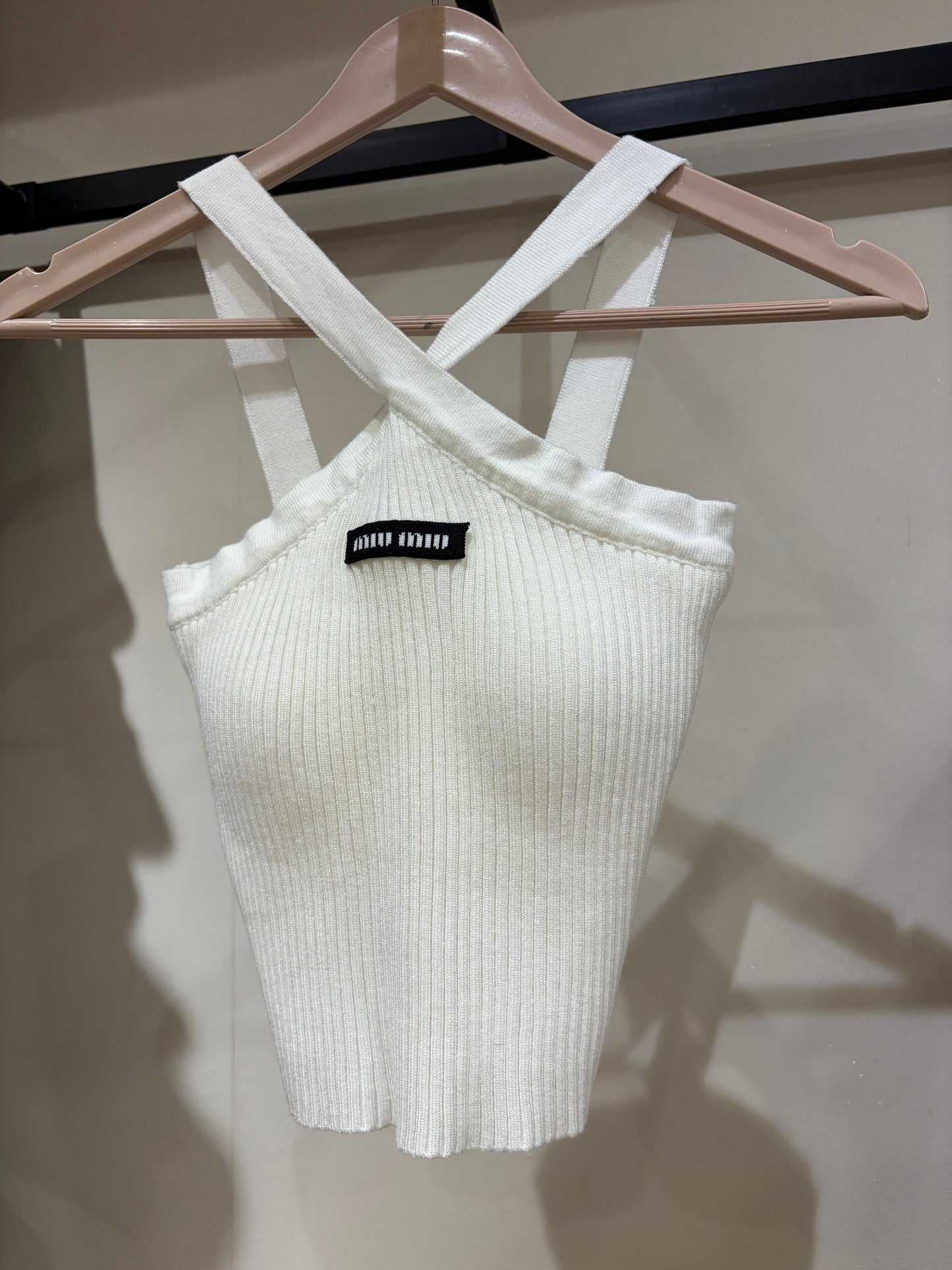 M I U M I U Padded Cropped Top