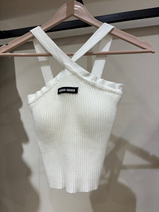 M I U M I U Padded Cropped Top
