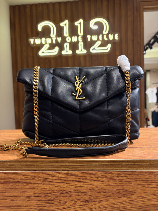 Y S L Small Loulou Puffer Shoulder Bag Gold Hardware 21