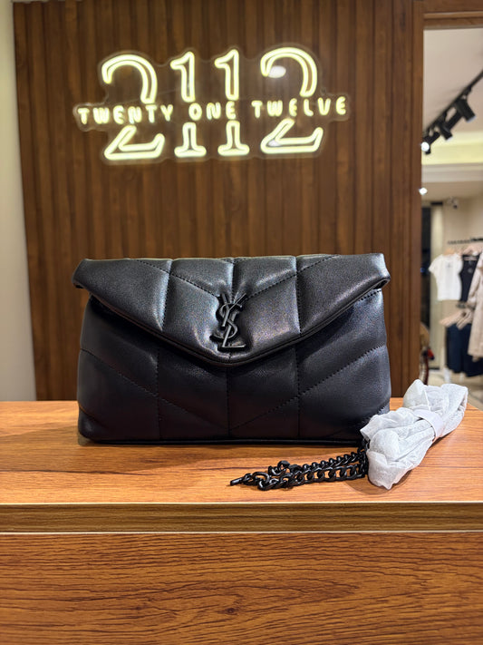 Y S L Small Loulou Puffer Shoulder Bag Black Hardware 21