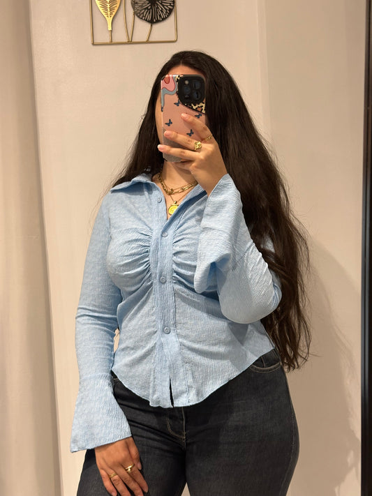 Ruched Button Top