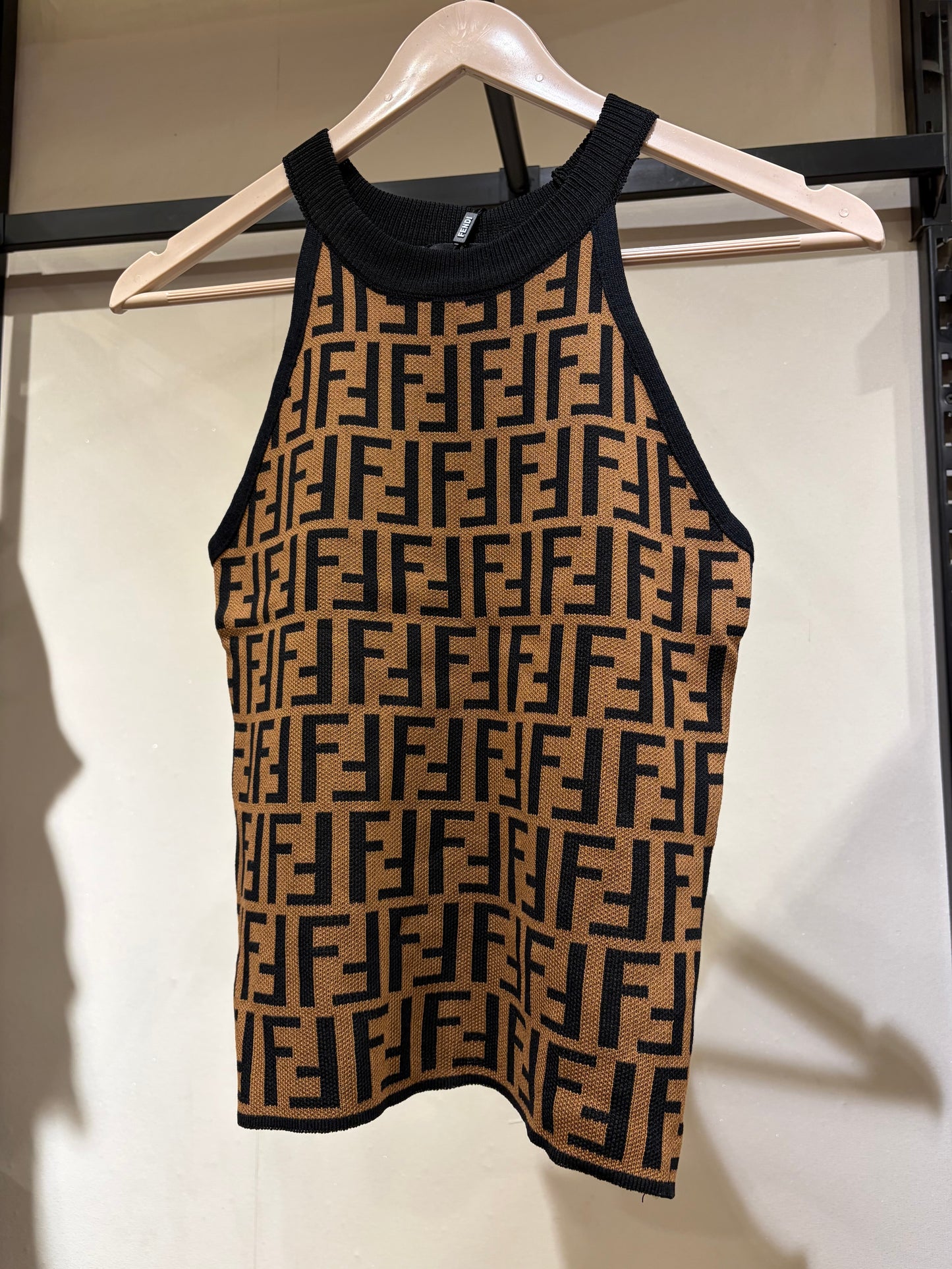 F E N D I Halter Neck Top