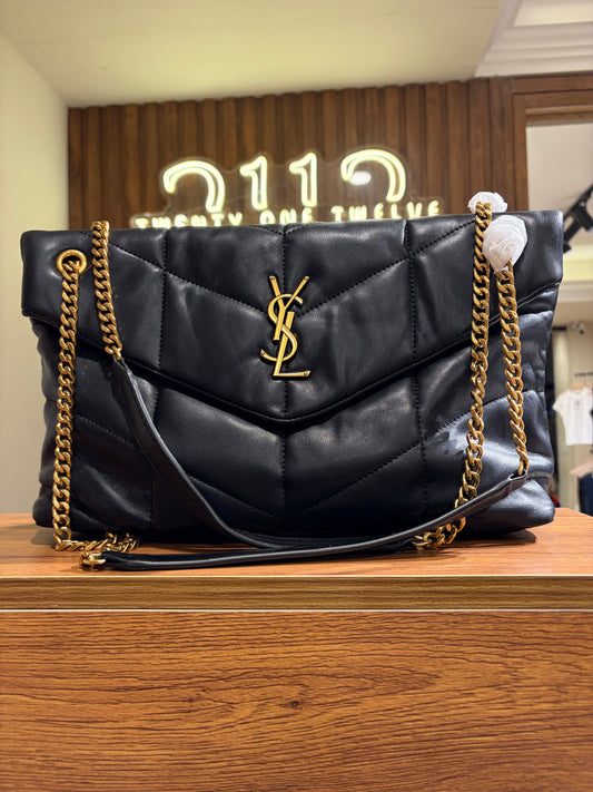Y S L Large Loulou Puffer Shoulder Bag Gold Hardware 32