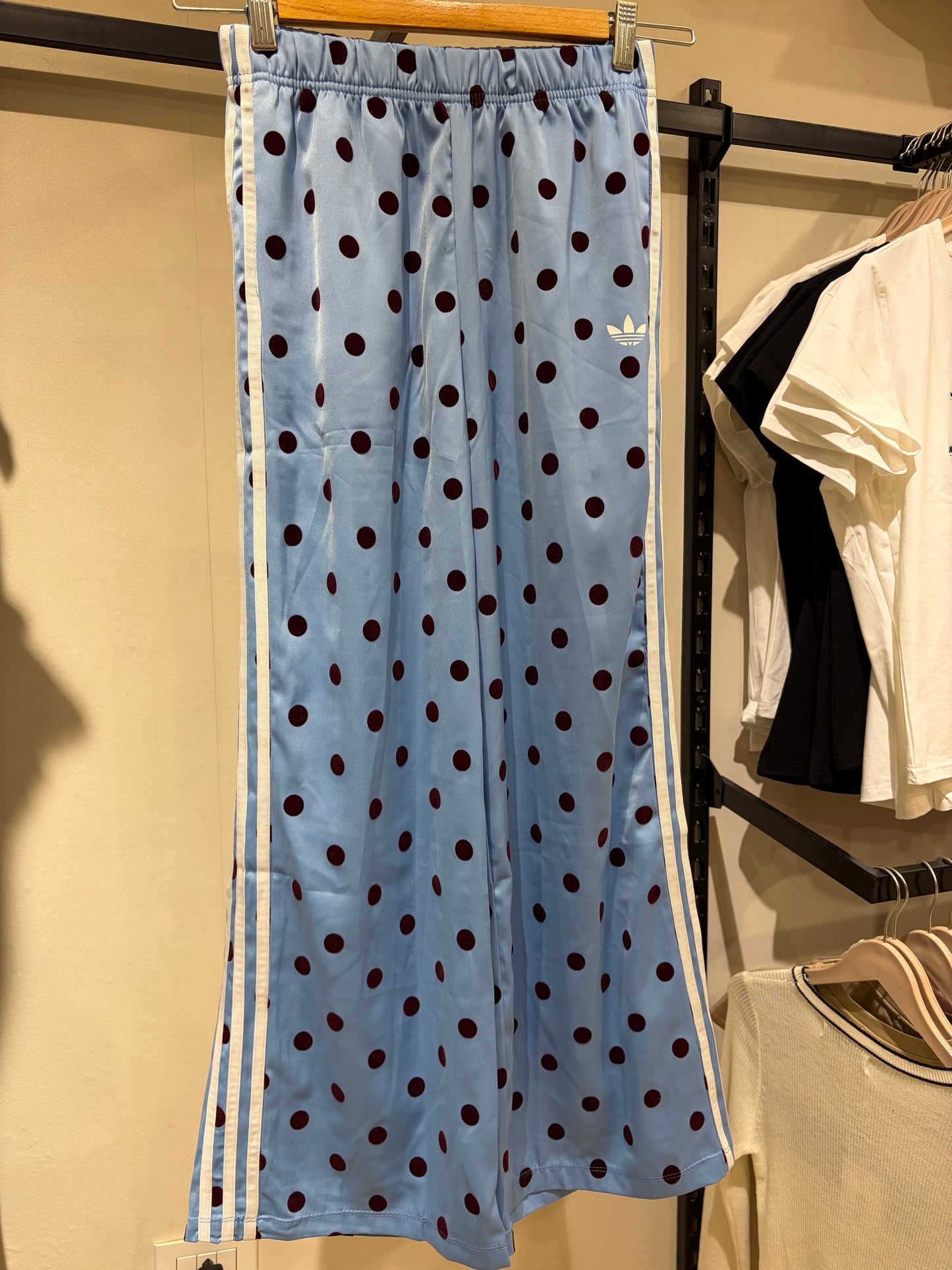 A D I D A S Satin Polka Dots Wide Leg Pants