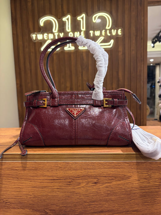 P R A D A Bonnie Mini Leather Handbag