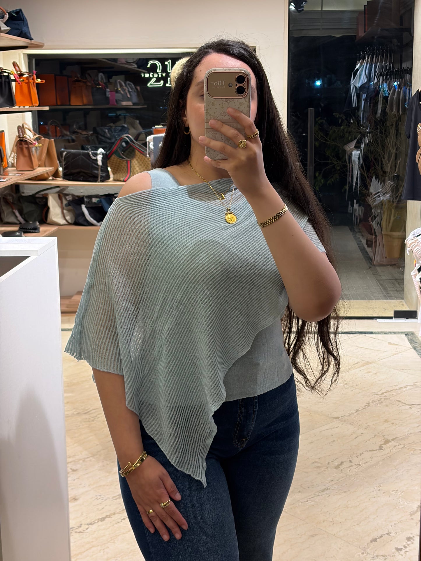 Knit Shawl With Top (2 Pieces)