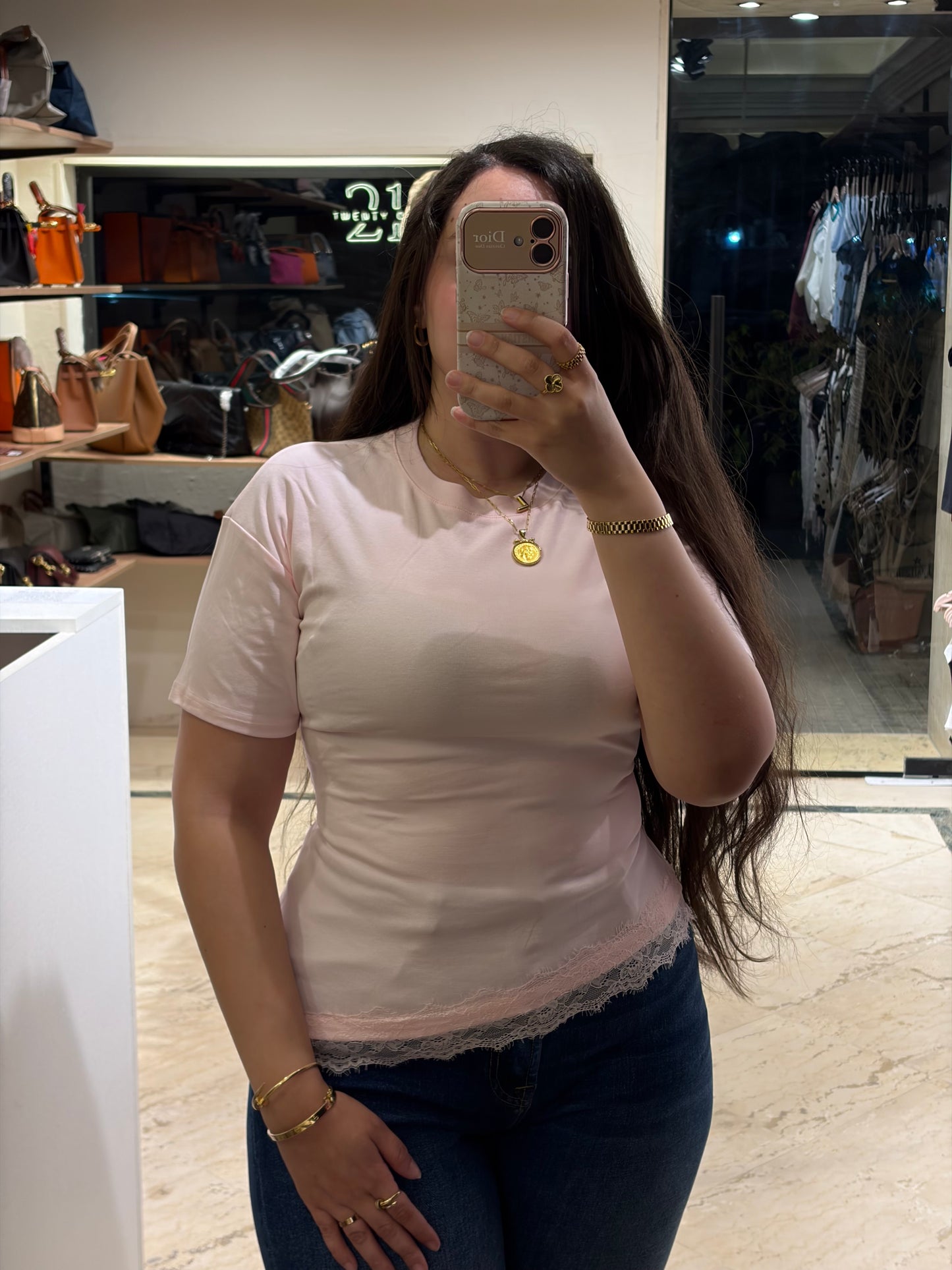 Lace Corset Back T-Shirt