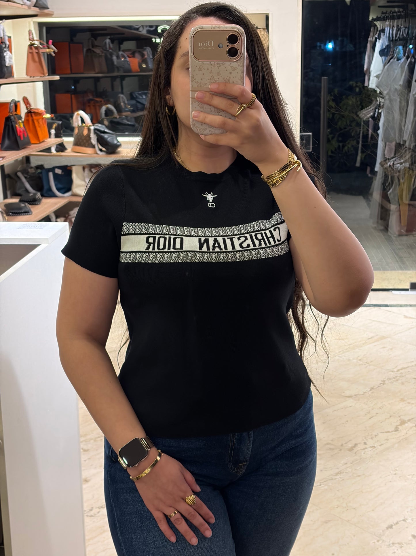 D I O R Half Sleeves Top