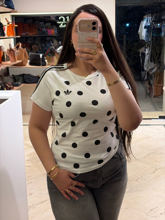 A D I D A S Slim Fit Cali Polka Dots T-shirt