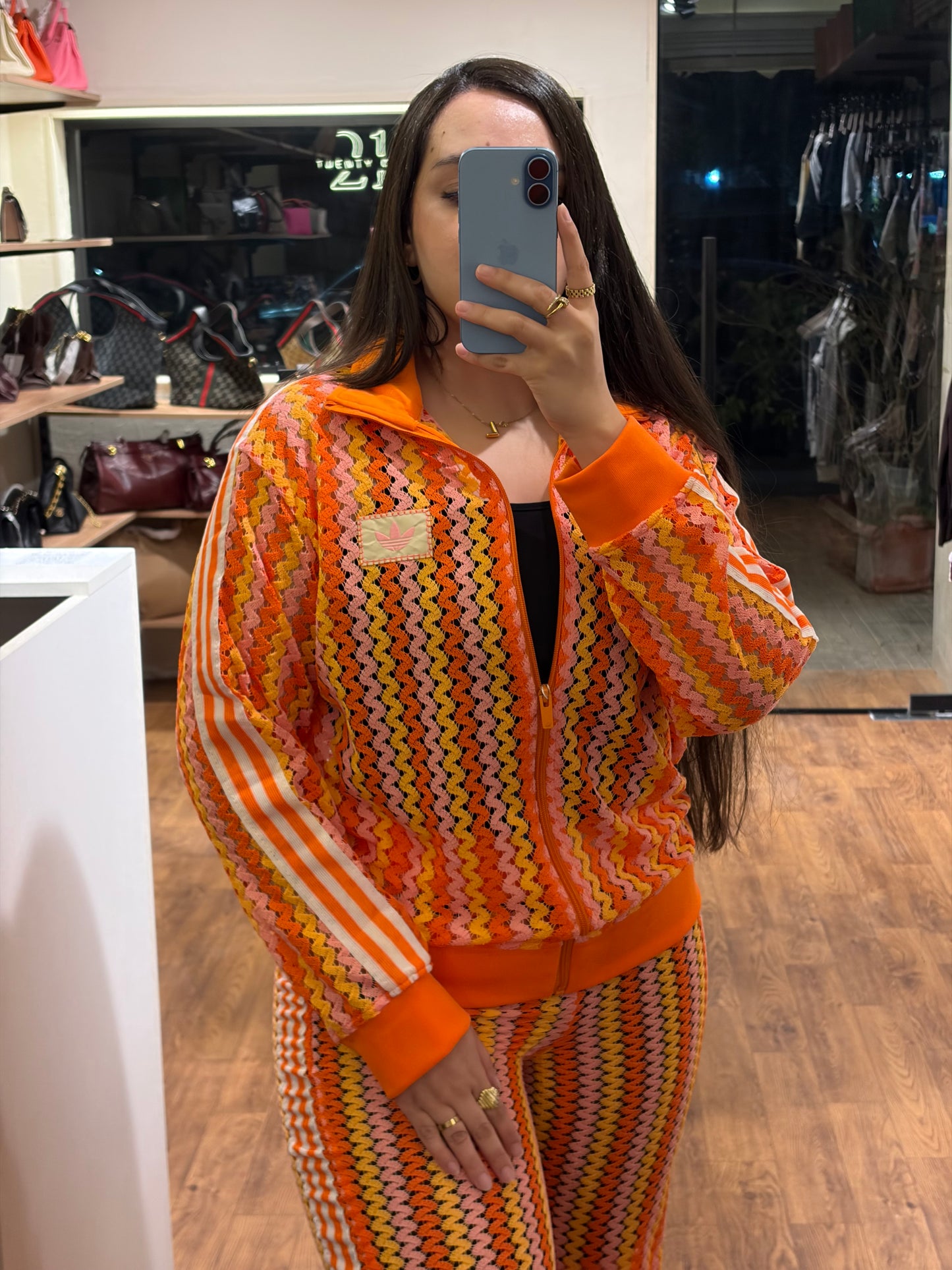 A D I D A S Glow Firebird Track Top