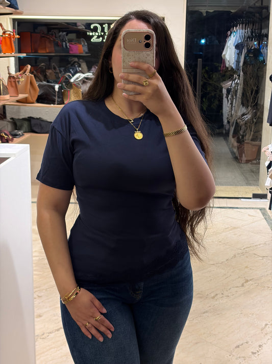 Lace Corset Back T-Shirt
