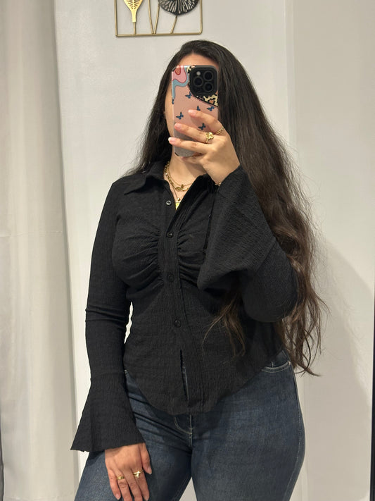 Ruched Button Top