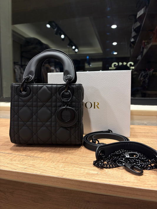 Lady D I O R Bag Black Ultramatte 17