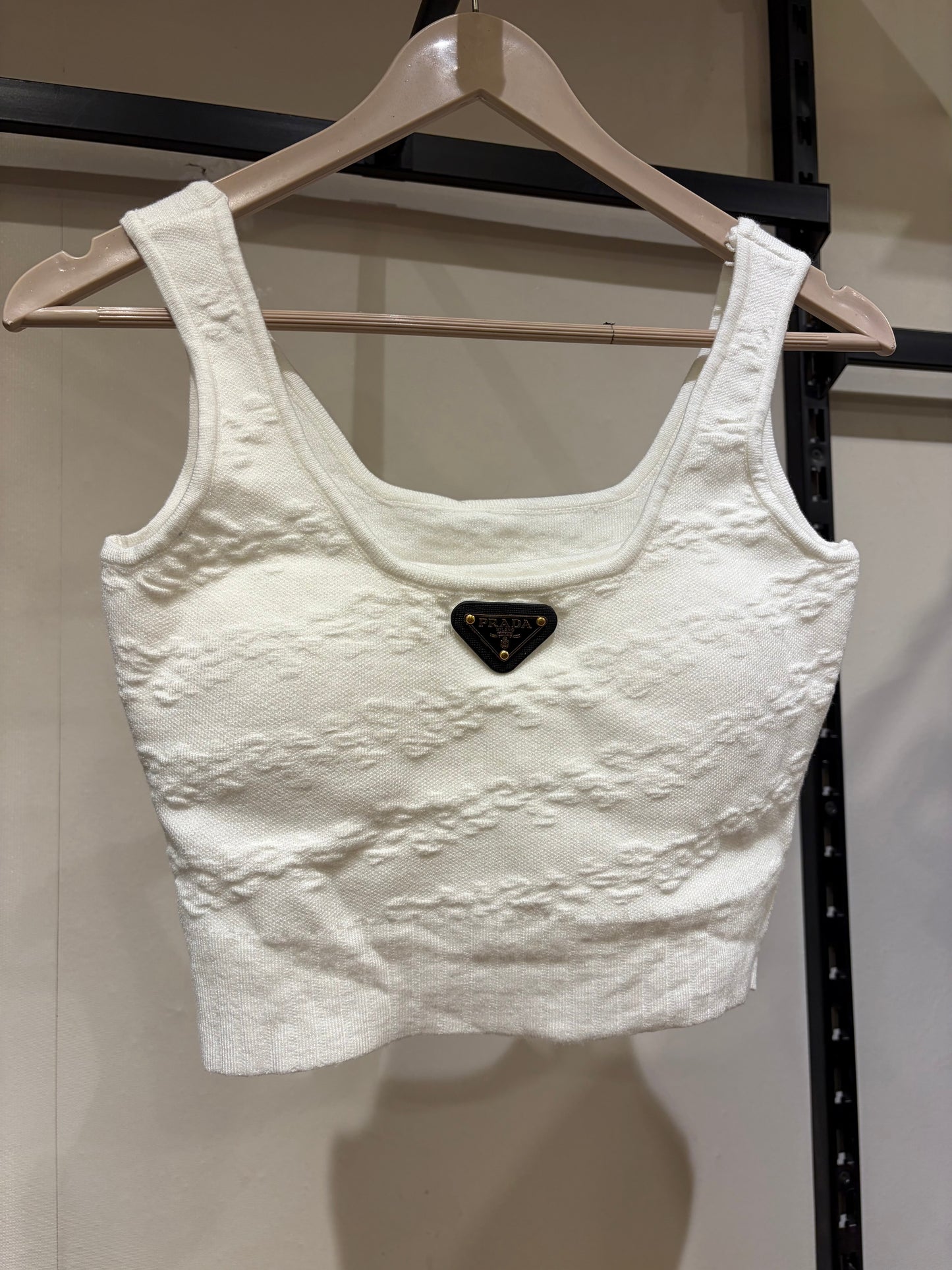 P R A D A Cropped Padded Top