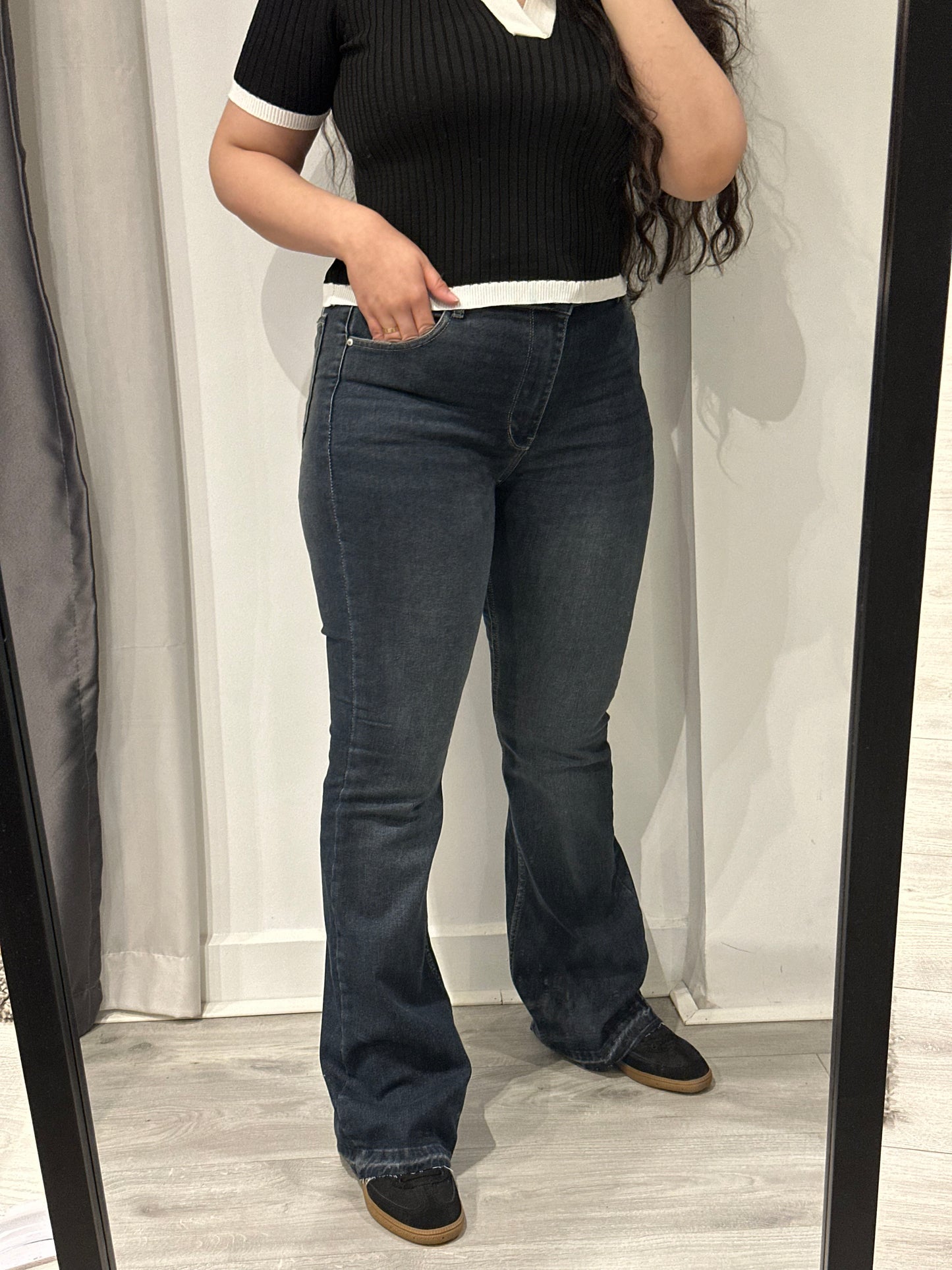 Flared Dark Jeans