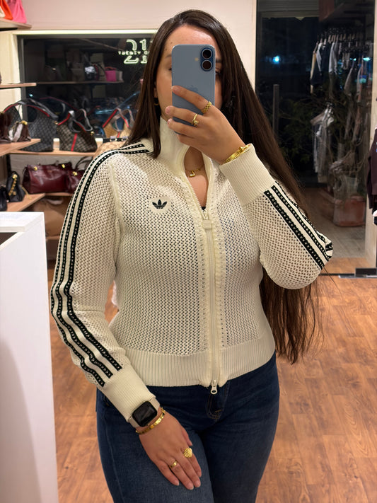 A D I D A S Knitted Crochet Firebird Track Top