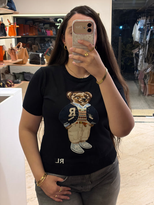 R A L P H Bear Half Sleeves Sweater