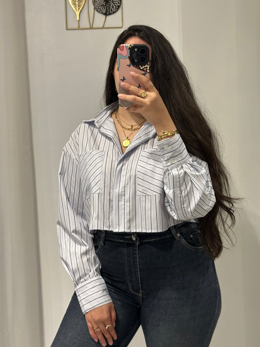 Cropped Striped Shirt