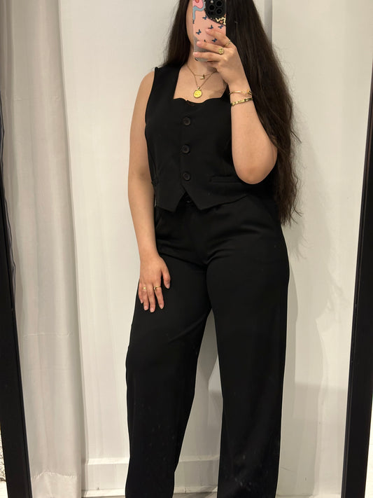 Squared Vest & Pants Set