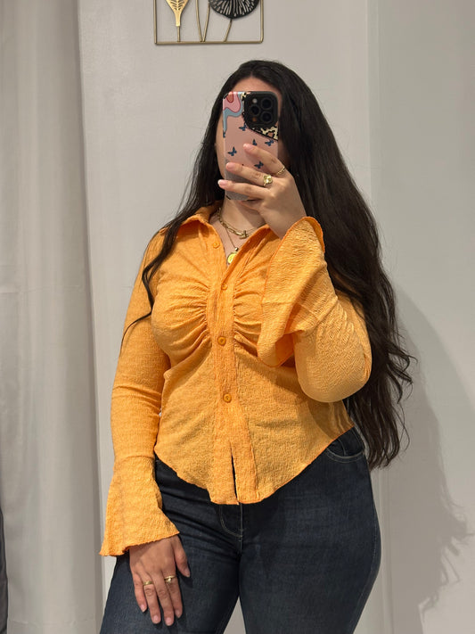 Ruched Button Top
