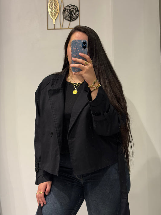 Cropped Trench Jacket