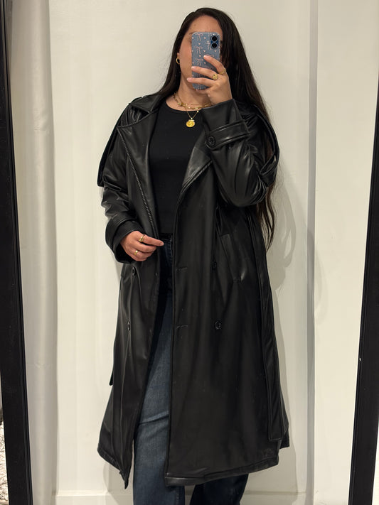 Leather Trench Coat