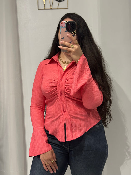 Ruched Button Top