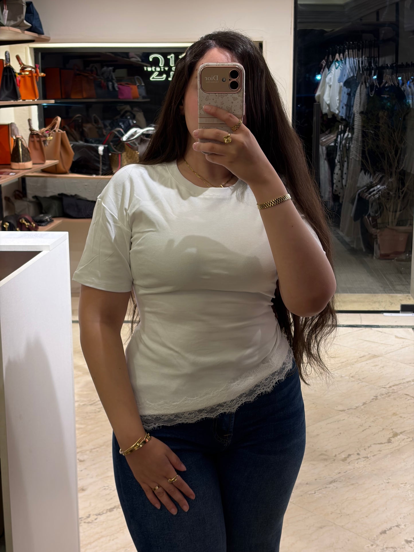 Lace Corset Back T-Shirt