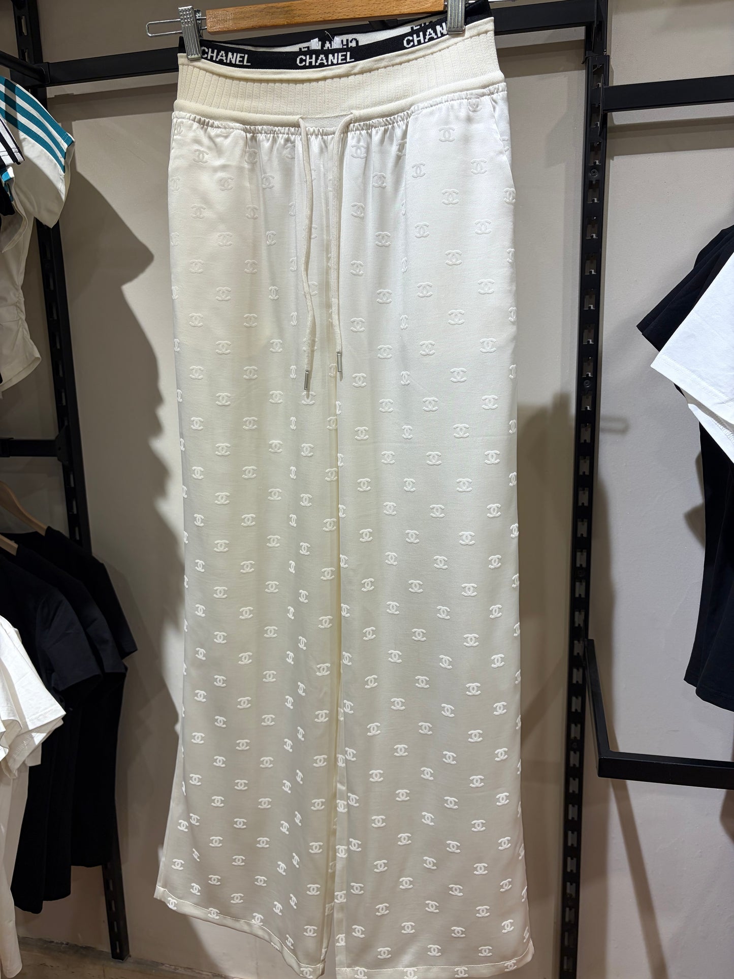 C H A N E L Monogram Satin Pants