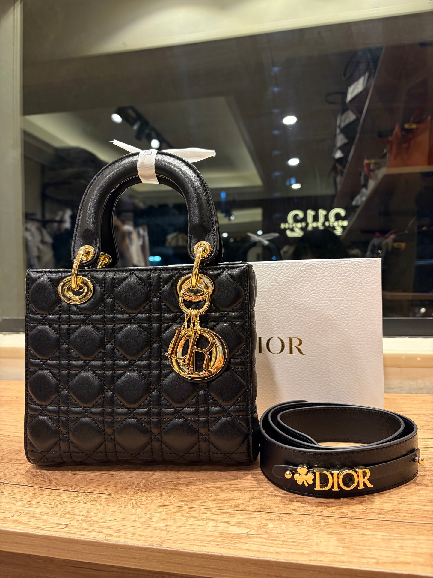 Lady D I O R Bag Black 20