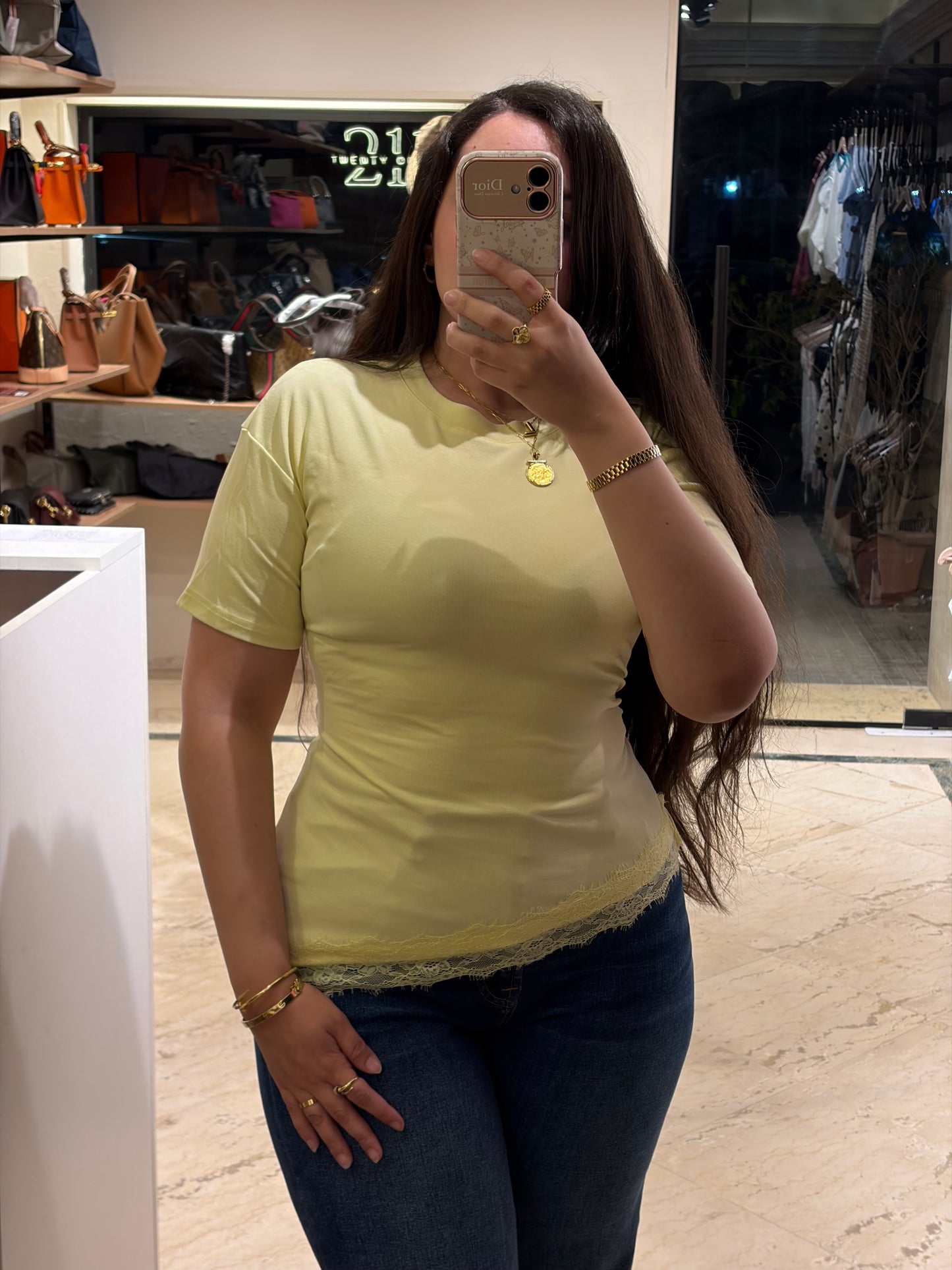 Lace Corset Back T-Shirt