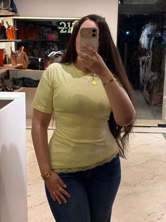 Lace Corset Back T-Shirt