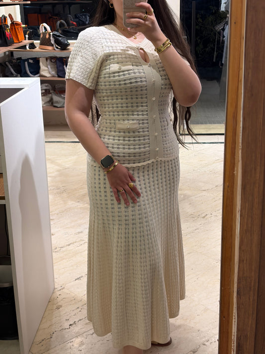 Sandro Knit Maxi Shiny Dress