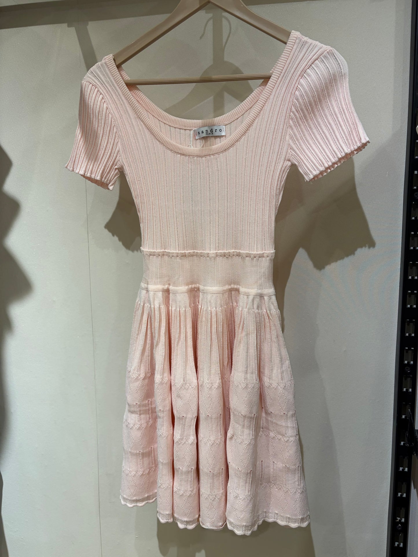 S A N D R O Knit Short Dress