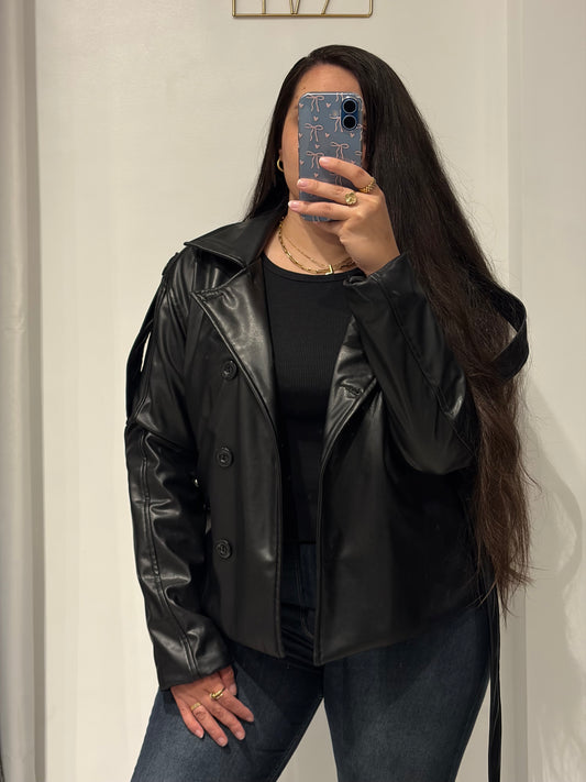 Leather Trench Jacket