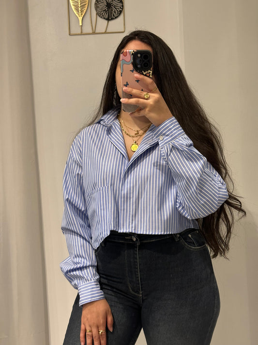 Cropped Striped Shirt